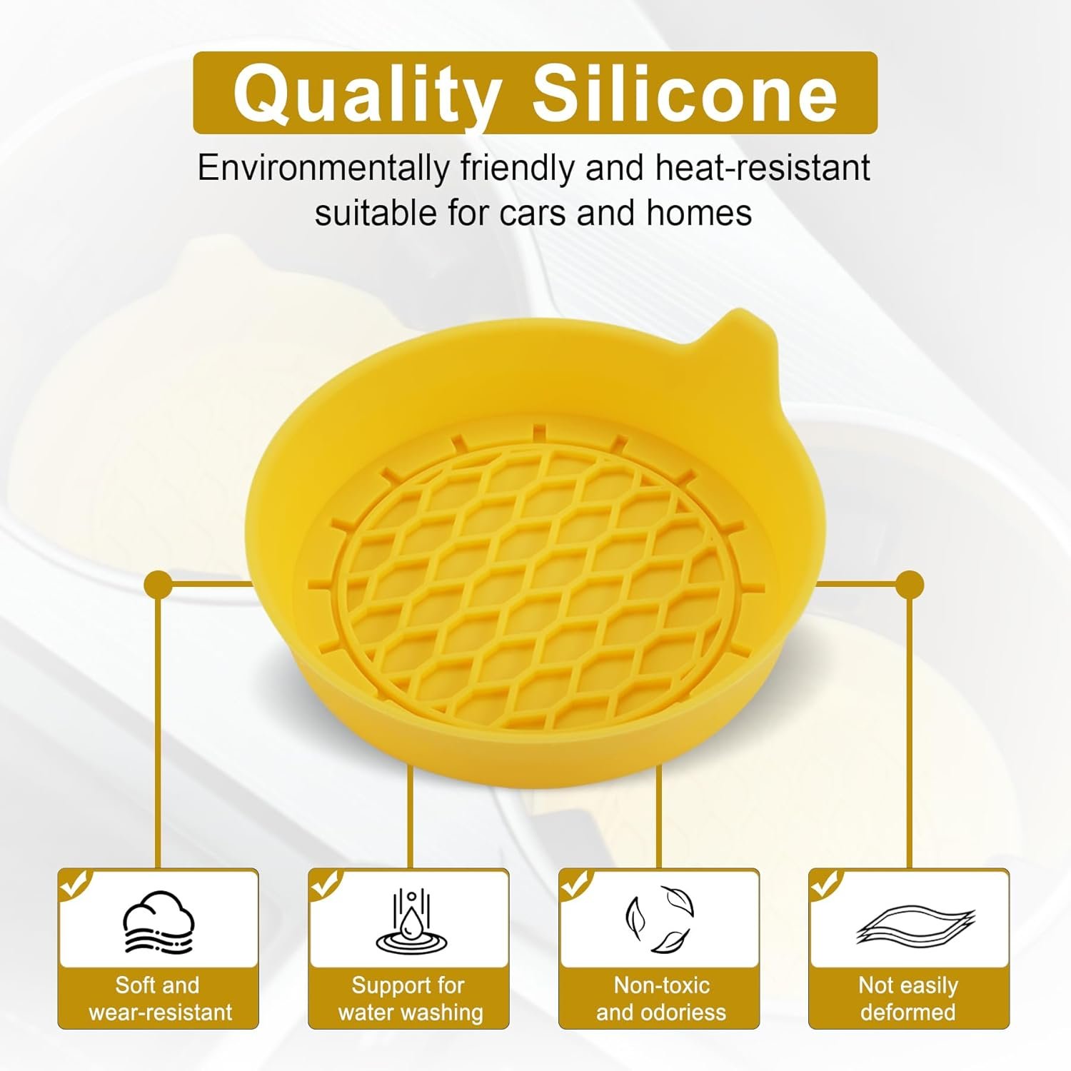 SINGARO Portavasos para automóvil, inserto de portavasos de silicona, portavasos antideslizantes universales, accesorios para el interior del automóvil para mujeres y hombres, juego de 4 unidades, - Imagen 10