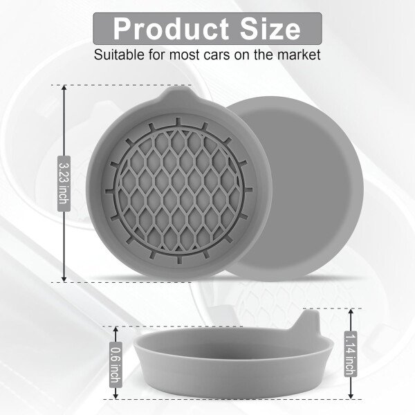 SINGARO Portavasos para automóvil, inserto de portavasos de silicona, portavasos antideslizantes universales, accesorios para el interior del automóvil para mujeres y hombres, juego de 4 unidades, - Imagen 14