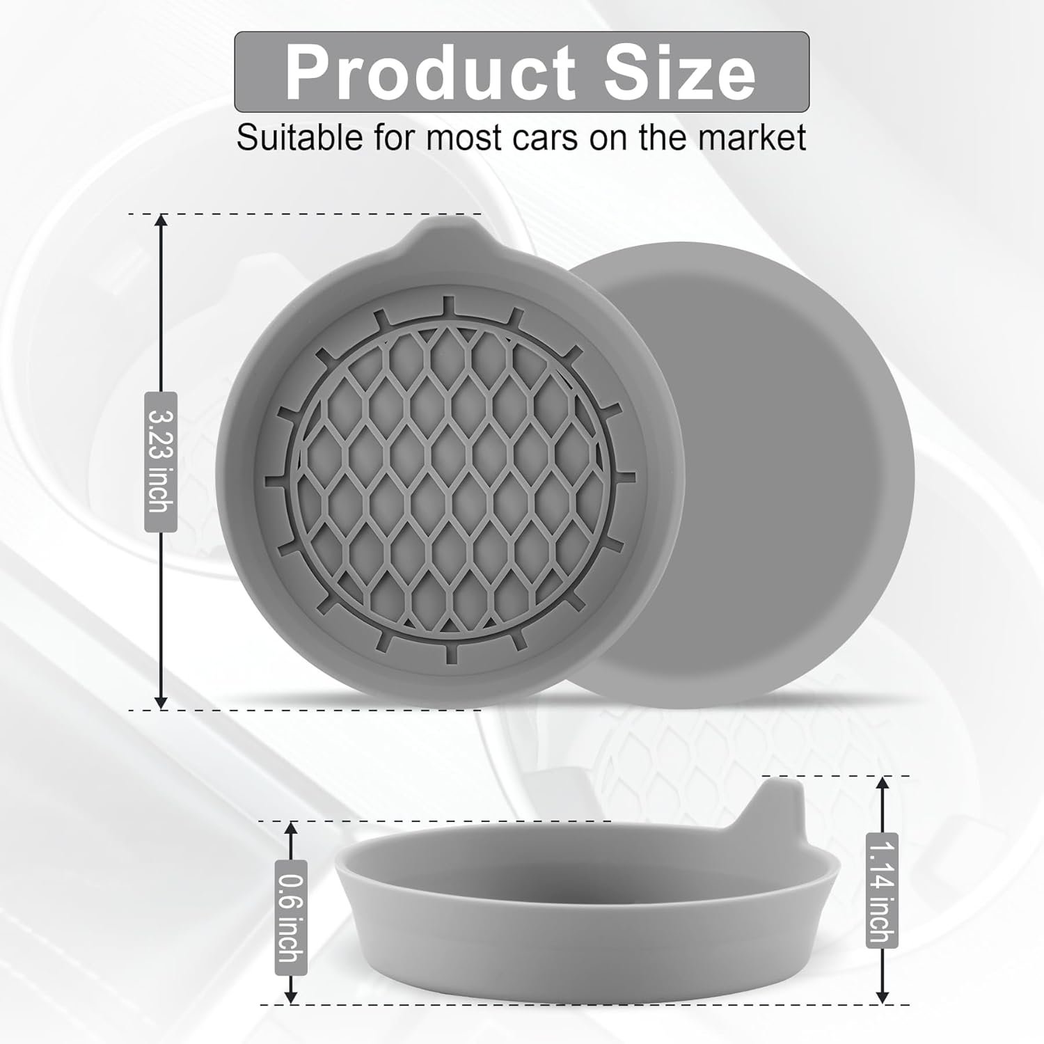SINGARO Portavasos para automóvil, inserto de portavasos de silicona, portavasos antideslizantes universales, accesorios para el interior del automóvil para mujeres y hombres, juego de 4 unidades, - Imagen 14