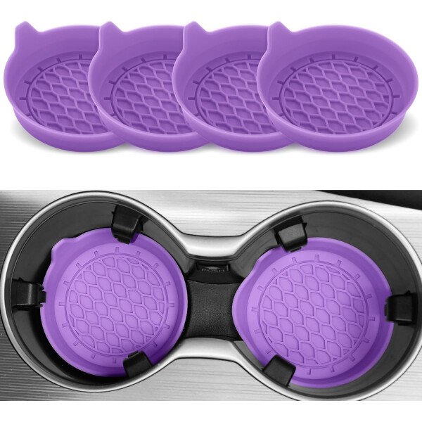 SINGARO Portavasos para automóvil, inserto de portavasos de silicona, portavasos antideslizantes universales, accesorios para el interior del automóvil para mujeres y hombres, juego de 4 unidades, - Imagen 19