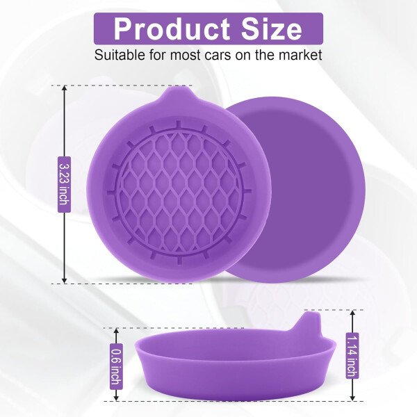 SINGARO Portavasos para automóvil, inserto de portavasos de silicona, portavasos antideslizantes universales, accesorios para el interior del automóvil para mujeres y hombres, juego de 4 unidades, - Imagen 23