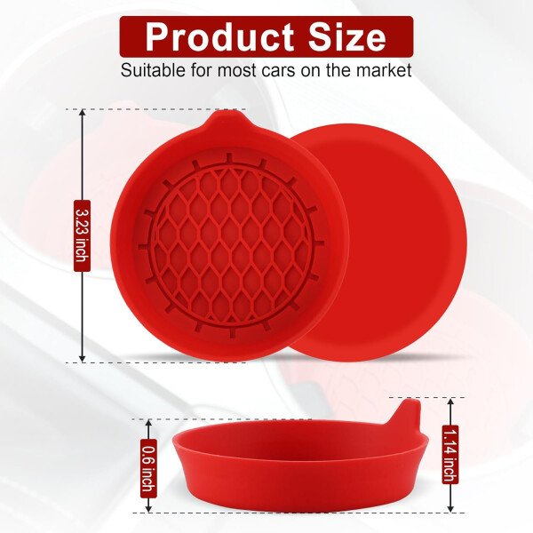 SINGARO Portavasos para automóvil, inserto de portavasos de silicona, portavasos antideslizantes universales, accesorios para el interior del automóvil para mujeres y hombres, juego de 4 unidades, - Imagen 26