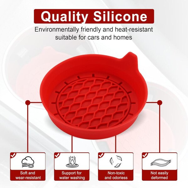 SINGARO Portavasos para automóvil, inserto de portavasos de silicona, portavasos antideslizantes universales, accesorios para el interior del automóvil para mujeres y hombres, juego de 4 unidades, - Imagen 28
