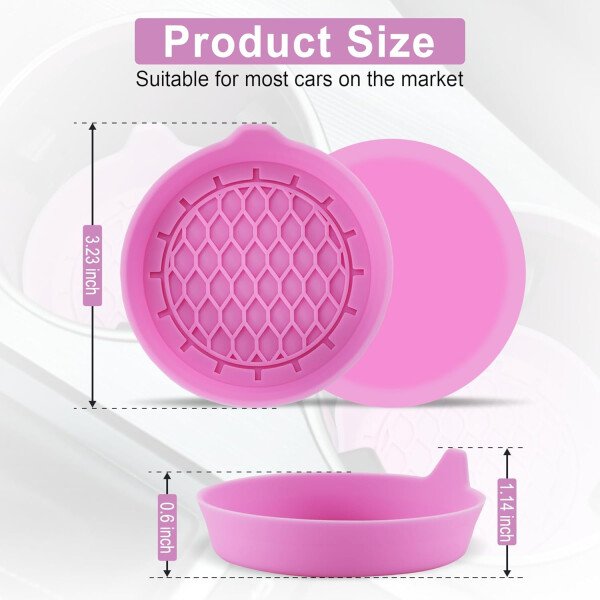 SINGARO Portavasos para automóvil, inserto de portavasos de silicona, portavasos antideslizantes universales, accesorios para el interior del automóvil para mujeres y hombres, juego de 4 unidades, - Imagen 32