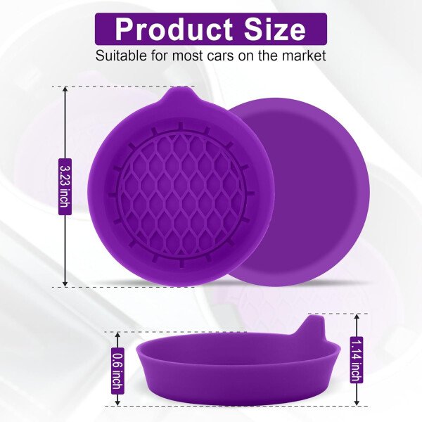 SINGARO Portavasos para automóvil, inserto de portavasos de silicona, portavasos antideslizantes universales, accesorios para el interior del automóvil para mujeres y hombres, juego de 4 unidades, - Imagen 38
