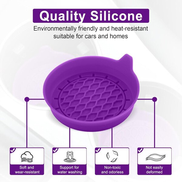 SINGARO Portavasos para automóvil, inserto de portavasos de silicona, portavasos antideslizantes universales, accesorios para el interior del automóvil para mujeres y hombres, juego de 4 unidades, - Imagen 40