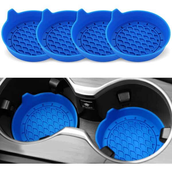 SINGARO Portavasos para automóvil, inserto de portavasos de silicona, portavasos antideslizantes universales, accesorios para el interior del automóvil para mujeres y hombres, juego de 4 unidades, - Imagen 43