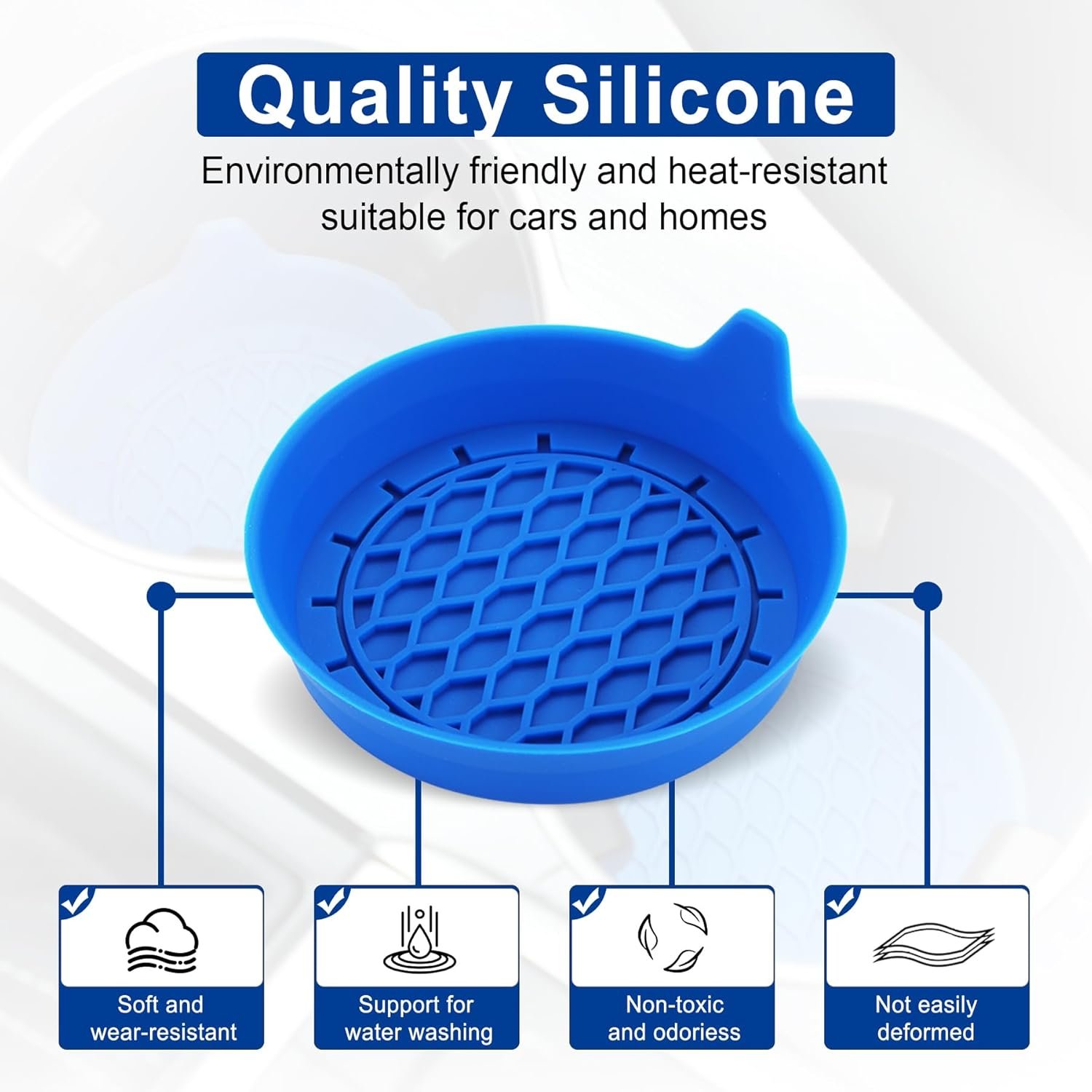 SINGARO Portavasos para automóvil, inserto de portavasos de silicona, portavasos antideslizantes universales, accesorios para el interior del automóvil para mujeres y hombres, juego de 4 unidades, - Imagen 46