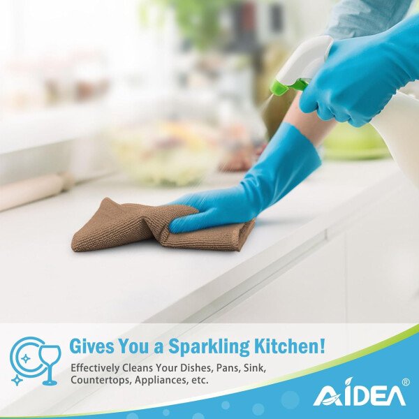 AIDEA Paño de limpieza de microfibra, 100 unidades, toallas de microfibra suave para automóviles, trapos de limpieza absorbentes, paños de lavado sin pelusa para casa, cocina, ventana (12 x 12 - Imagen 28
