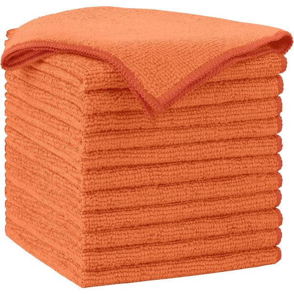 AIDEA Paño de limpieza de microfibra, 100 unidades, toallas de microfibra suave para automóviles, trapos de limpieza absorbentes, paños de lavado sin pelusa para casa, cocina, ventana (12 x 12 - Imagen 42