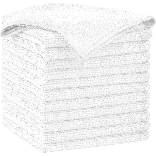 AIDEA Paño de limpieza de microfibra, 100 unidades, toallas de microfibra suave para automóviles, trapos de limpieza absorbentes, paños de lavado sin pelusa para casa, cocina, ventana (12 x 12 - Imagen 53