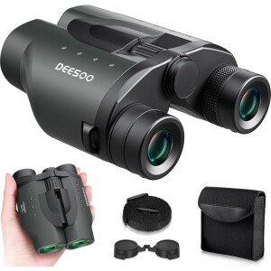 Binoculares compactos de 25 x 32 pulgadas para adultos y niños, binoculares de alta potencia, para observación de aves, ligeros, con tamaño pequeño para caza, viajes, deportes, senderismo