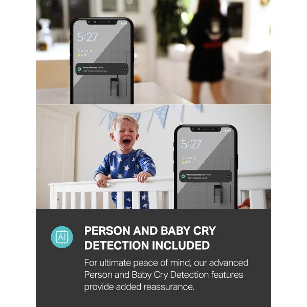Kasa - Cámara de seguridad inteligente para interiores Pan/Tilt, cámara HD de 1080p, de 2,4 GHz con visión nocturna, detección de movimiento para el monitor del bebé y las mascotas, almacenamiento en la nube y en tarjetas SD, funciona con Alexa y Google Home (EC70) - Image 12