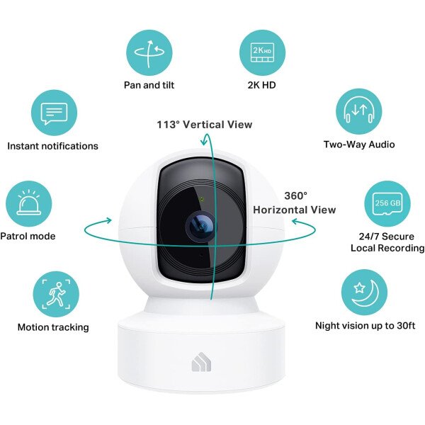 Kasa - Cámara de seguridad inteligente para interiores Pan/Tilt, cámara HD de 1080p, de 2,4 GHz con visión nocturna, detección de movimiento para el monitor del bebé y las mascotas, almacenamiento en la nube y en tarjetas SD, funciona con Alexa y Google Home (EC70) - Image 14