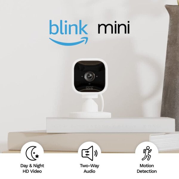 Blink Mini - Cámara de seguridad inteligente compacta, conectable, para interiores, con video de alta definición 1080 y detección de movimiento, funciona con Alexa - 1 cámara (Negro) - Imagen 7