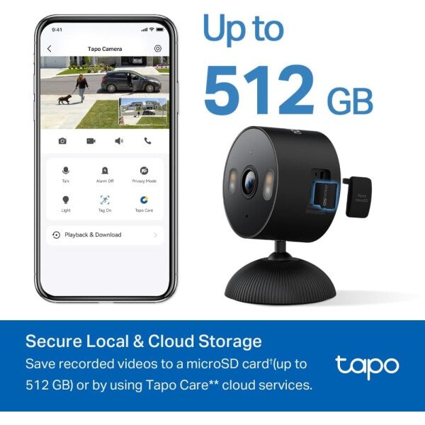 Tapo by TP-Link 1080P Cámara de seguridad para interior, detección de movimiento, audio de 2 vías y sirena, visión nocturna, almacenamiento en nube y tarjeta SD, compatible con Alexa y Google Home - Imagen 19