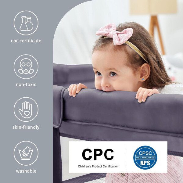 Doradotey - Corralito plegable para bebés de 1 a 3 años, tamaño y forma, recinto ajustable, 8 paneles, puerta desmontable de 79 x 71 pulgadas, gran patio para interiores, fácil de montar y limpiar - Imagen 35