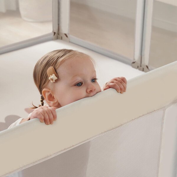 Doradotey - Corralito plegable para bebés de 1 a 3 años, tamaño y forma, recinto ajustable, 8 paneles, puerta desmontable de 79 x 71 pulgadas, gran patio para interiores, fácil de montar y limpiar - Imagen 56