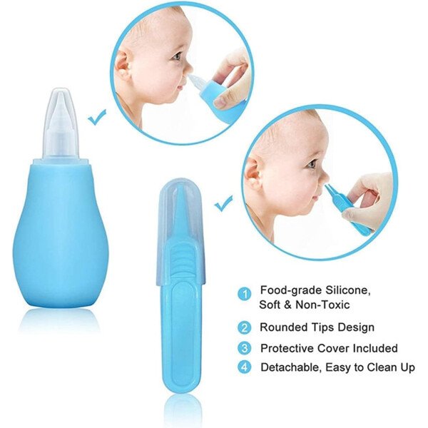 Kit de aseo para bebés, juego de cuidado de seguridad infantil con cepillo para el cabello, peine cortaúñas, aspirador nasal, kit esencial para bebés para niñas recién nacidas y niños - Image 3