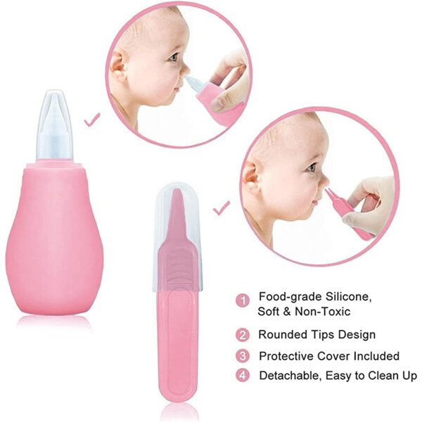 Kit de aseo para bebés, juego de cuidado de seguridad infantil con cepillo para el cabello, peine cortaúñas, aspirador nasal, kit esencial para bebés para niñas recién nacidas y niños - Image 16