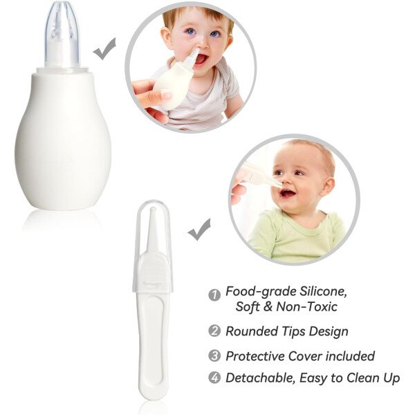 Kit de aseo para bebés, juego de cuidado de seguridad infantil con cepillo para el cabello, peine cortaúñas, aspirador nasal, kit esencial para bebés para niñas recién nacidas y niños - Image 22
