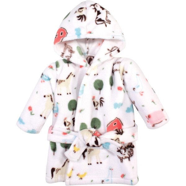 Hudson Baby - Bata de baño unisex de peluche con cara de animal para bebé - Imagen 25