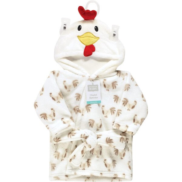 Hudson Baby - Bata de baño unisex de peluche con cara de animal para bebé - Imagen 100