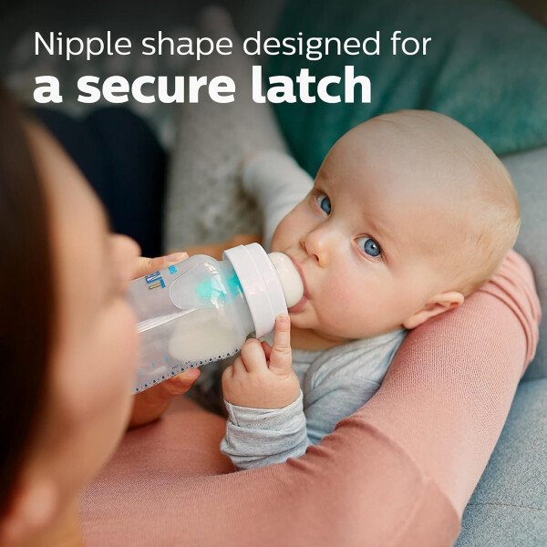 Philips AVENT - Biberón anticólicos con ventilación AirFree, 266 mililitros, transparente, SCY703/04, 4 unidades - Image 6