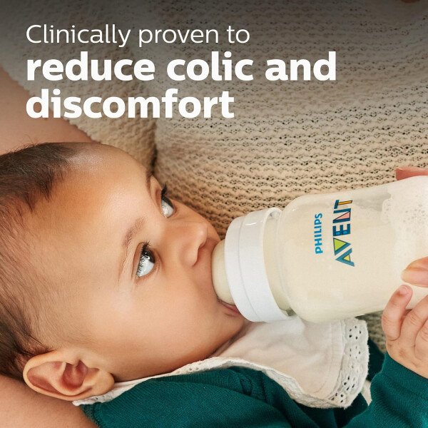 Philips AVENT - Biberón anticólicos con ventilación AirFree, 266 mililitros, transparente, SCY703/04, 4 unidades - Image 10