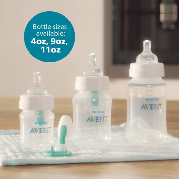Philips AVENT - Biberón anticólicos con ventilación AirFree, 266 mililitros, transparente, SCY703/04, 4 unidades - Image 18
