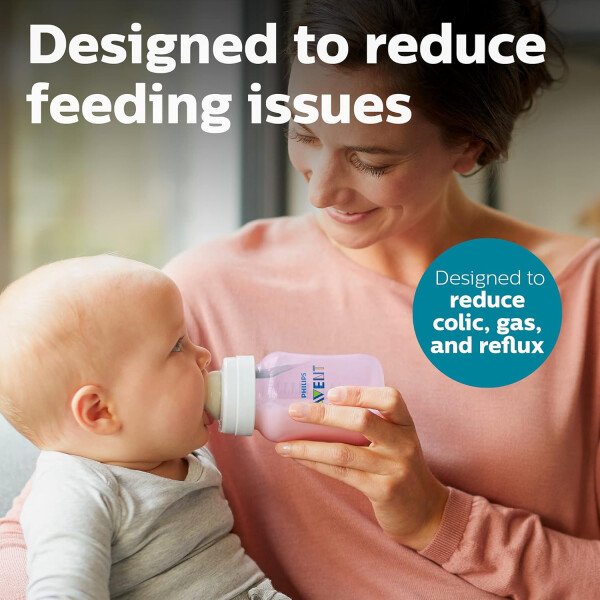 Philips AVENT - Biberón anticólicos con ventilación AirFree, 266 mililitros, transparente, SCY703/04, 4 unidades - Image 20