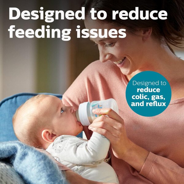 Philips AVENT - Biberón anticólicos con ventilación AirFree, 266 mililitros, transparente, SCY703/04, 4 unidades - Image 31