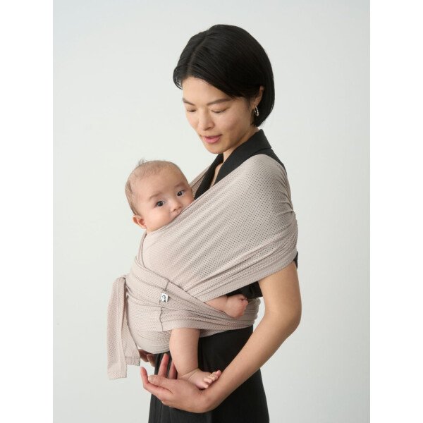 Konny Portabebés Flex SoftBreeze con soporte para la cabeza, ajustable, fácil de llevar, perfecto para bebés recién nacidos, esenciales de hasta 44 libras (XS-XL) - Beige - Image 15