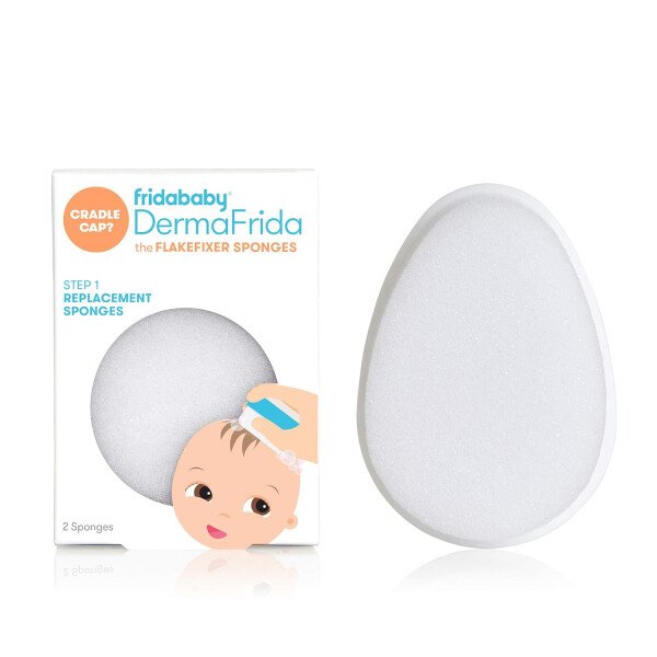 El sistema de costra láctea de 3 pasos por Fridababy | DermaFrida The FlakeFixer | Esponja, cepillo, peine y soporte de almacenamiento para bebés con costra láctea - Image 8