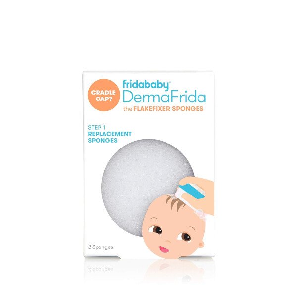 El sistema de costra láctea de 3 pasos por Fridababy | DermaFrida The FlakeFixer | Esponja, cepillo, peine y soporte de almacenamiento para bebés con costra láctea - Image 9