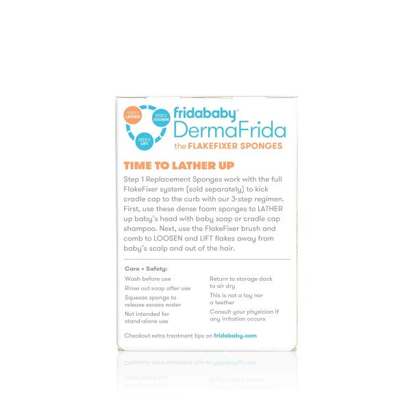 El sistema de costra láctea de 3 pasos por Fridababy | DermaFrida The FlakeFixer | Esponja, cepillo, peine y soporte de almacenamiento para bebés con costra láctea - Image 10