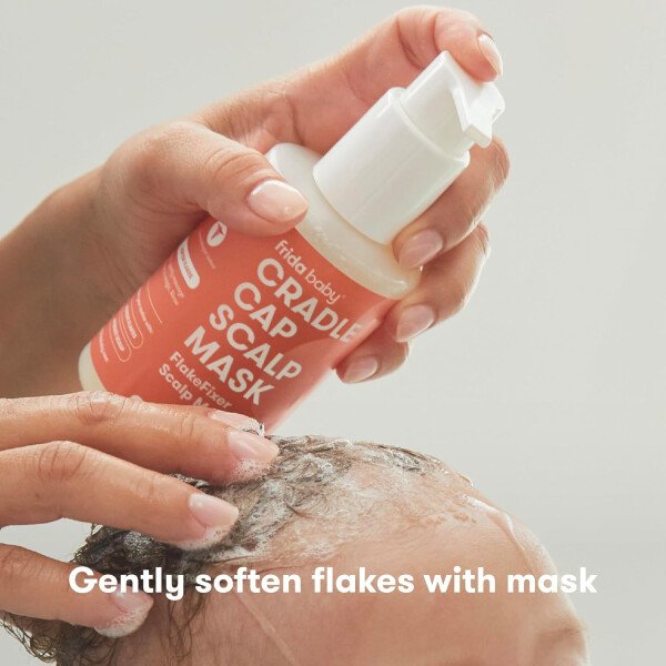 El sistema de costra láctea de 3 pasos por Fridababy | DermaFrida The FlakeFixer | Esponja, cepillo, peine y soporte de almacenamiento para bebés con costra láctea - Image 18