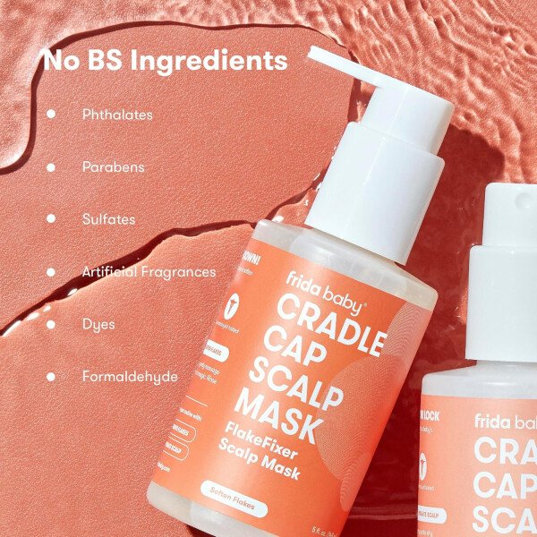 El sistema de costra láctea de 3 pasos por Fridababy | DermaFrida The FlakeFixer | Esponja, cepillo, peine y soporte de almacenamiento para bebés con costra láctea - Image 19