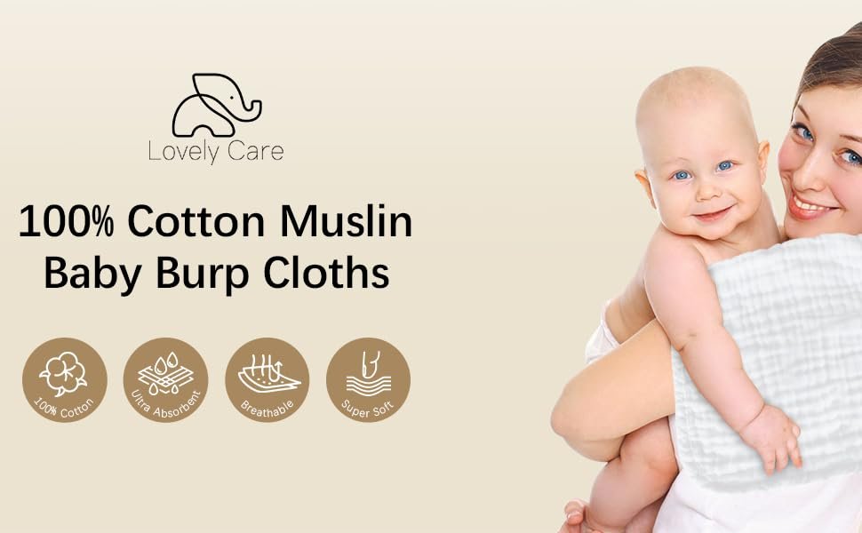 Ropa para eructos de muselina