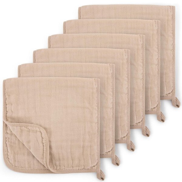 Maliton Paños de muselina para bebé, paquete de 6 paños grandes de 20 x 10 pulgadas, 100% algodón, absorbentes y suaves, 6 capas, tela de muselina esencial para recién nacido (animales y automóviles, - Imagen 63