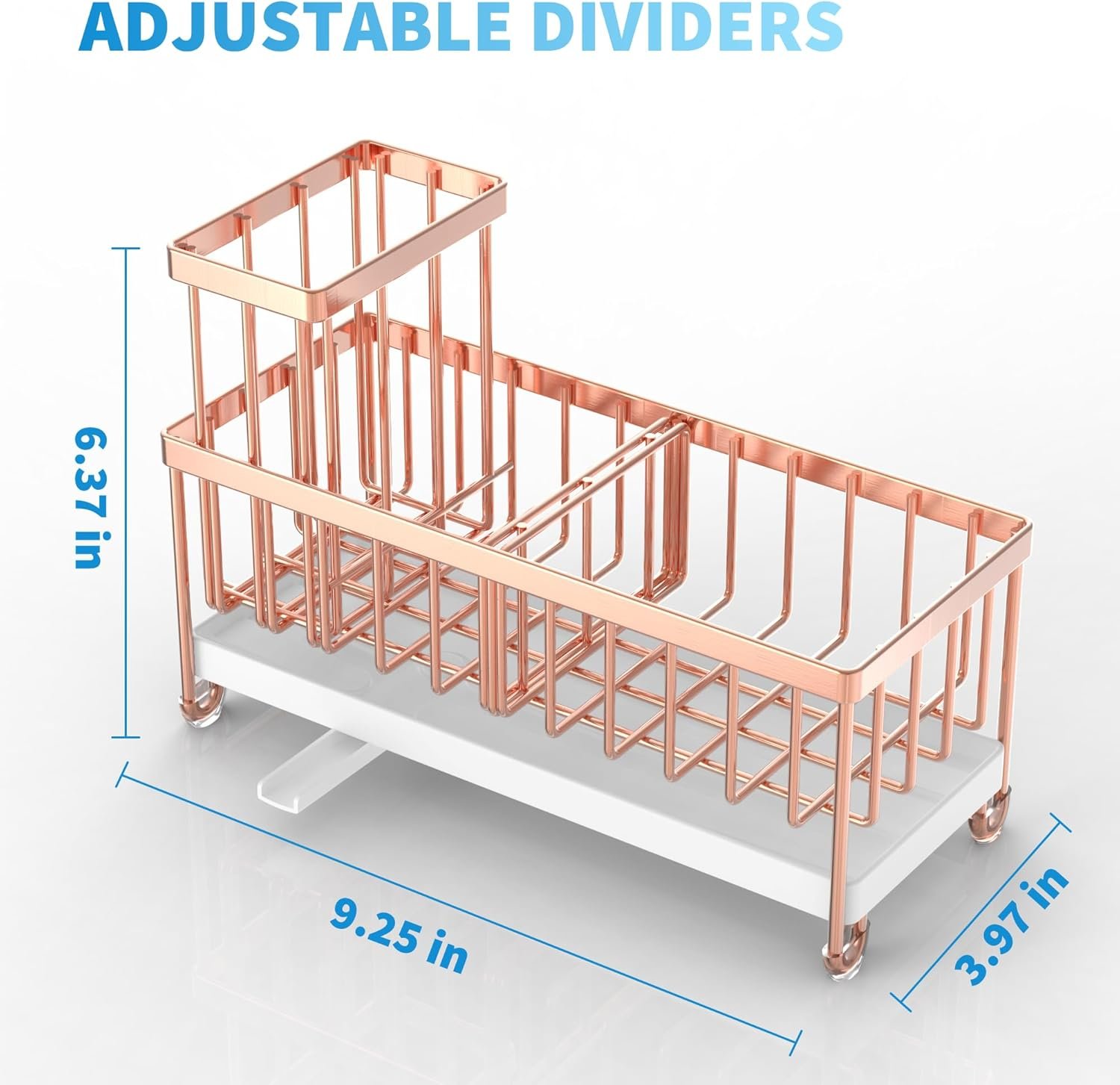 Cisily Soporte de esponja negro para fregadero de cocina, organizador de fregadero con soporte alto para cepillos, organizadores de encimera de cocina y artículos esenciales de almacenamiento, acero - Imagen 16