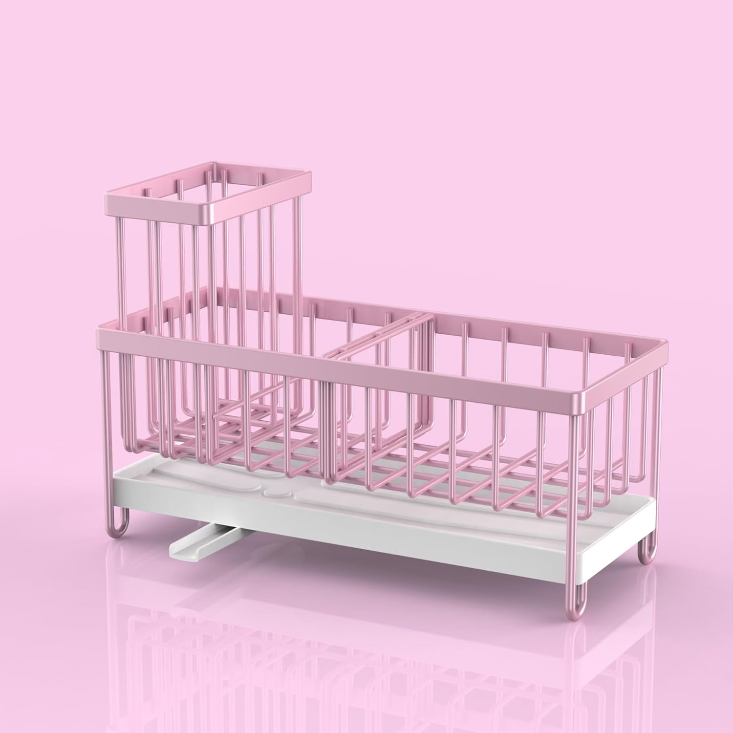 Cisily Soporte de esponja negro para fregadero de cocina, organizador de fregadero con soporte alto para cepillos, organizadores de encimera de cocina y artículos esenciales de almacenamiento, acero - Imagen 28