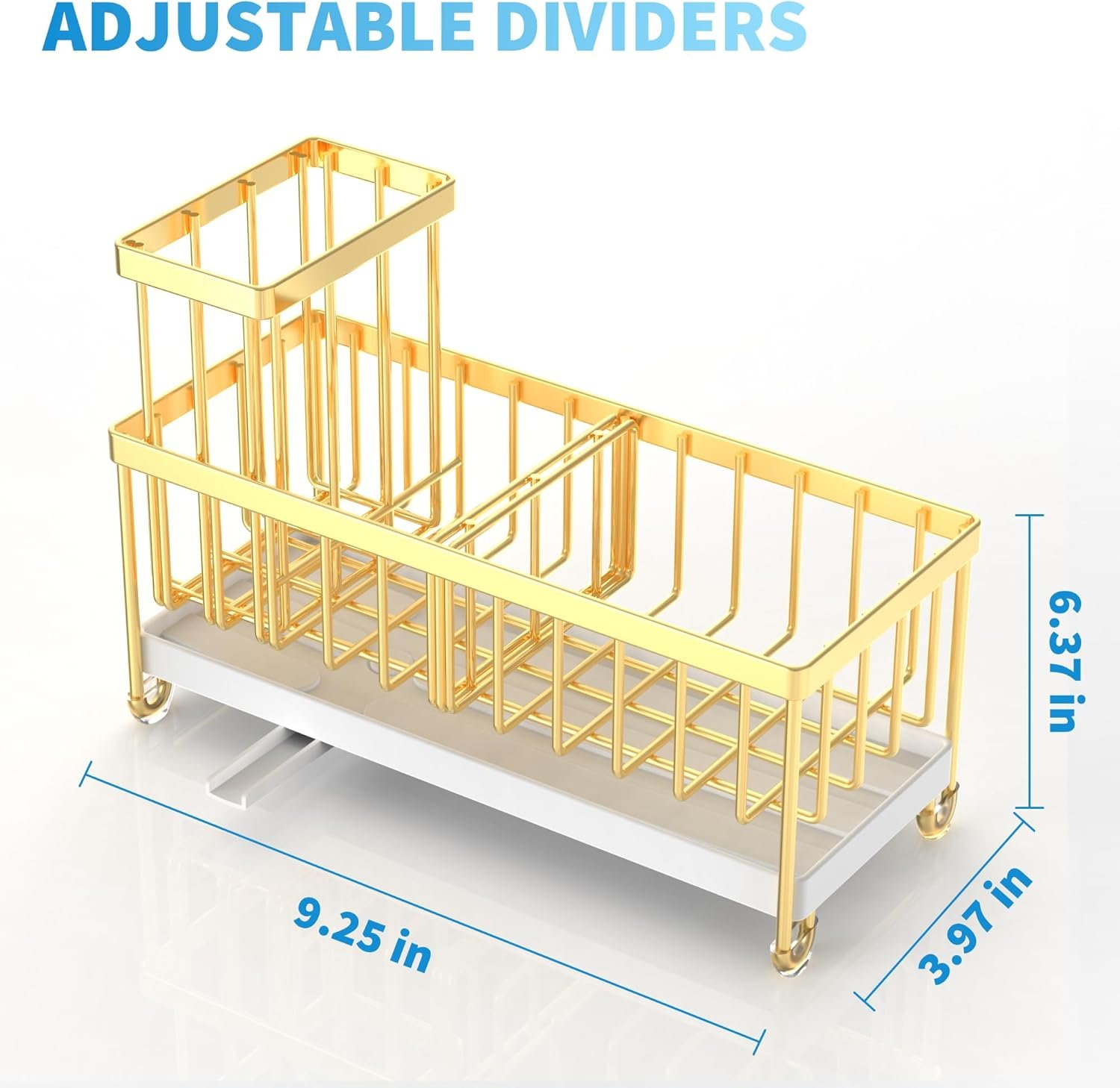 Cisily Soporte de esponja negro para fregadero de cocina, organizador de fregadero con soporte alto para cepillos, organizadores de encimera de cocina y artículos esenciales de almacenamiento, acero - Imagen 66