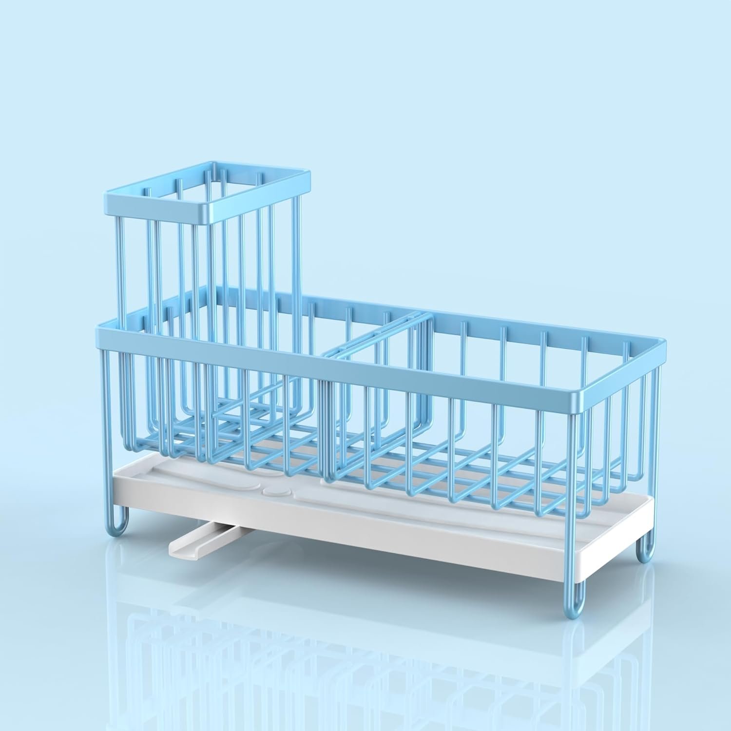 Cisily Soporte de esponja negro para fregadero de cocina, organizador de fregadero con soporte alto para cepillos, organizadores de encimera de cocina y artículos esenciales de almacenamiento, acero - Imagen 80