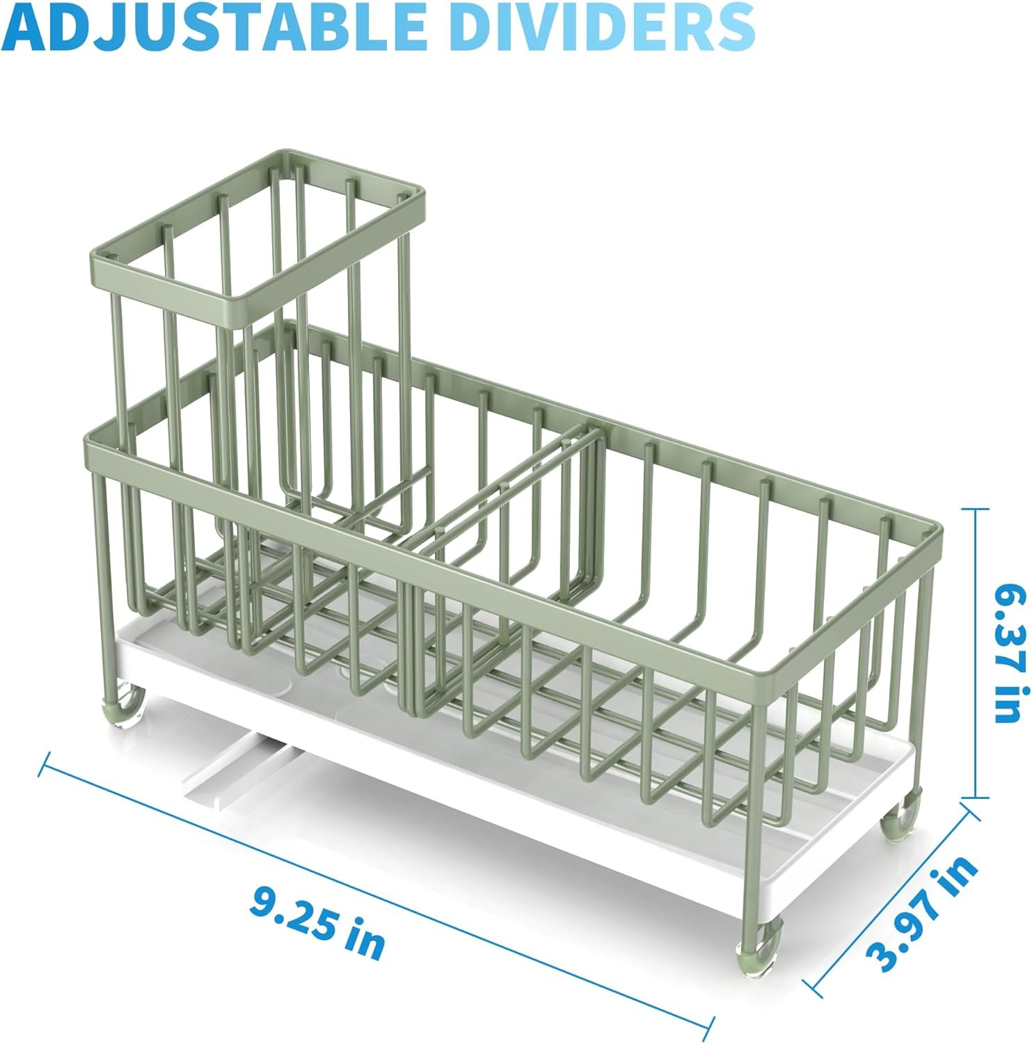 Cisily Soporte de esponja negro para fregadero de cocina, organizador de fregadero con soporte alto para cepillos, organizadores de encimera de cocina y artículos esenciales de almacenamiento, acero - Imagen 93