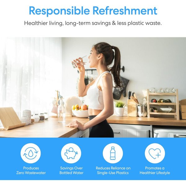 Brio - Enfriador de agua de carga inferior para botellas de 57 L, 3 temperaturas caliente, ambiente y fría, bloqueo de seguridad para niños, pantalla led con alerta de botella vacía, acero inoxidable - Image 7