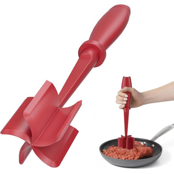 Picador de carne, molinillo de hamburguesas, triturador de alta calidad resistente al calor para carne molida, molinillo de hamburguesas, herramienta de mezcla de patatas de nailon, color negro - Imagen 16