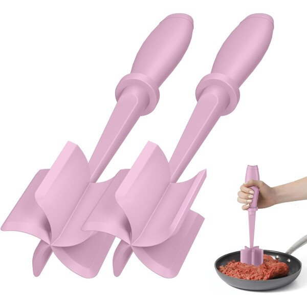 Picador de carne, molinillo de hamburguesas, triturador de alta calidad resistente al calor para carne molida, molinillo de hamburguesas, herramienta de mezcla de patatas de nailon, color negro - Imagen 24