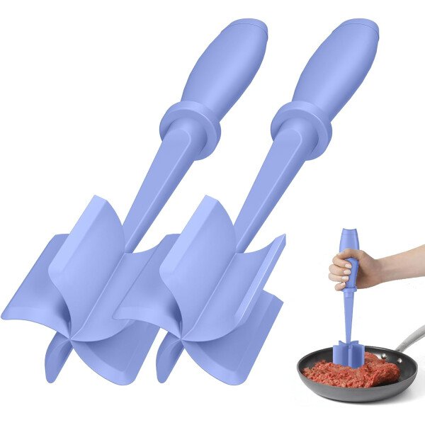 Picador de carne, molinillo de hamburguesas, triturador de alta calidad resistente al calor para carne molida, molinillo de hamburguesas, herramienta de mezcla de patatas de nailon, color negro - Imagen 40