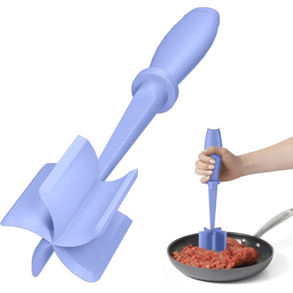 Picador de carne, molinillo de hamburguesas, triturador de alta calidad resistente al calor para carne molida, molinillo de hamburguesas, herramienta de mezcla de patatas de nailon, color negro - Imagen 47